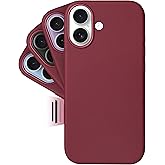 LONLI Classic | Gold-Rated Leather - European Genuine Vele Leather Case for iPhone 17 - [Built-in Camera Control and Compatible with Magsafe] - Wine