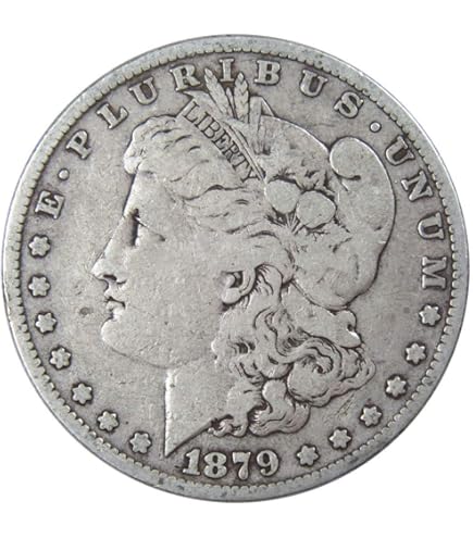 1879 S Morgan Dollar F Fine 90% Silver $1 US Coin Collectible at