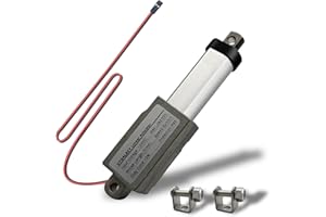 UYGALAXY 1.2" Stroke Micro Electric Linear Actuator 12V - 32N/7.2lb Speed 1.2"/sec Mini Waterproof Metal Mini Motion Actuator with Mounting Bracket for DIY Robot Cabinet Drawer Shutter Cosplay
