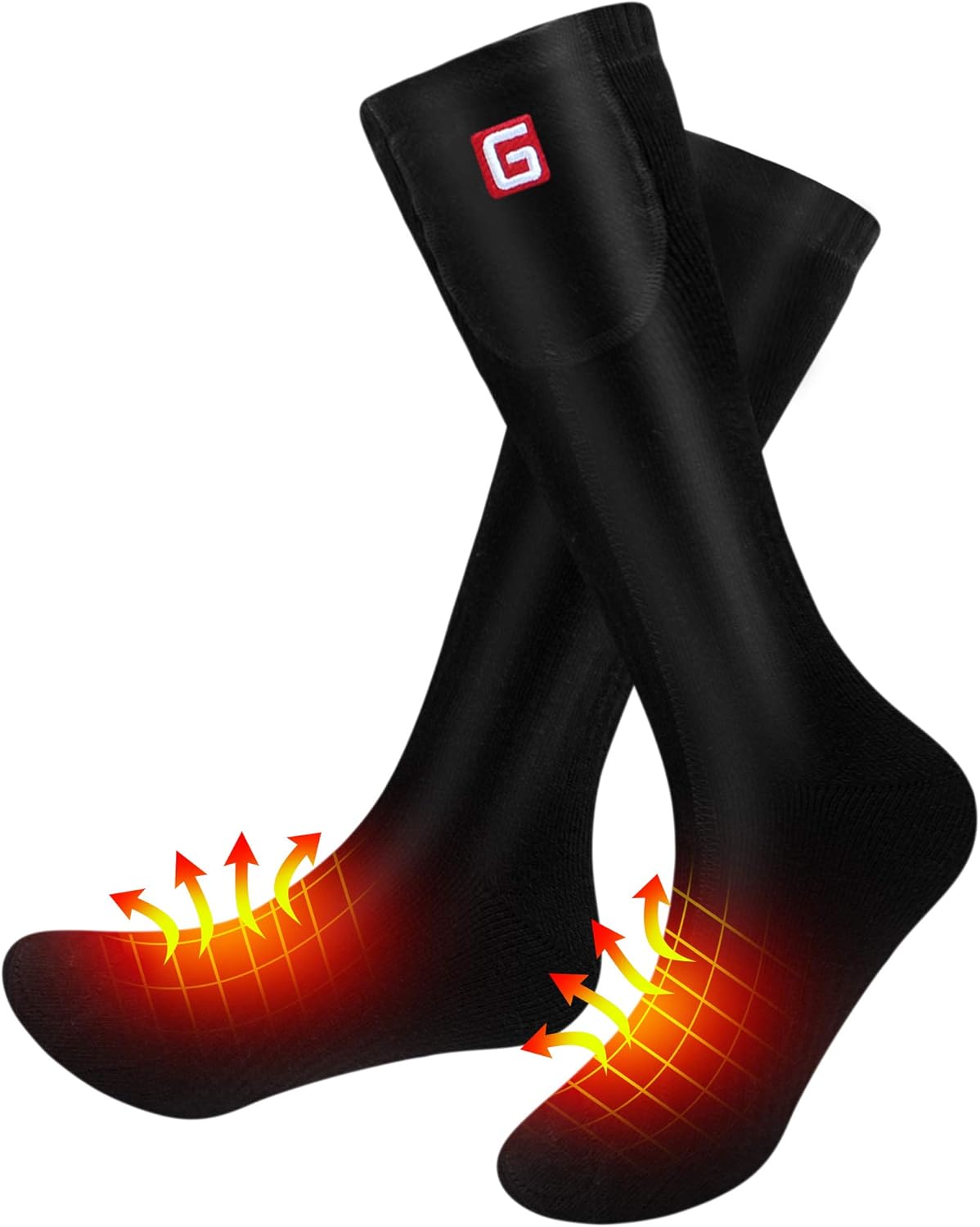 MMlove Heated Socks,Heated Socks Women Rechargeable Washable,Battery Thermal Socks, Electric Ski Socks Foot Warmers for Hiking Hunting Camping Fishing Socks: Clothing