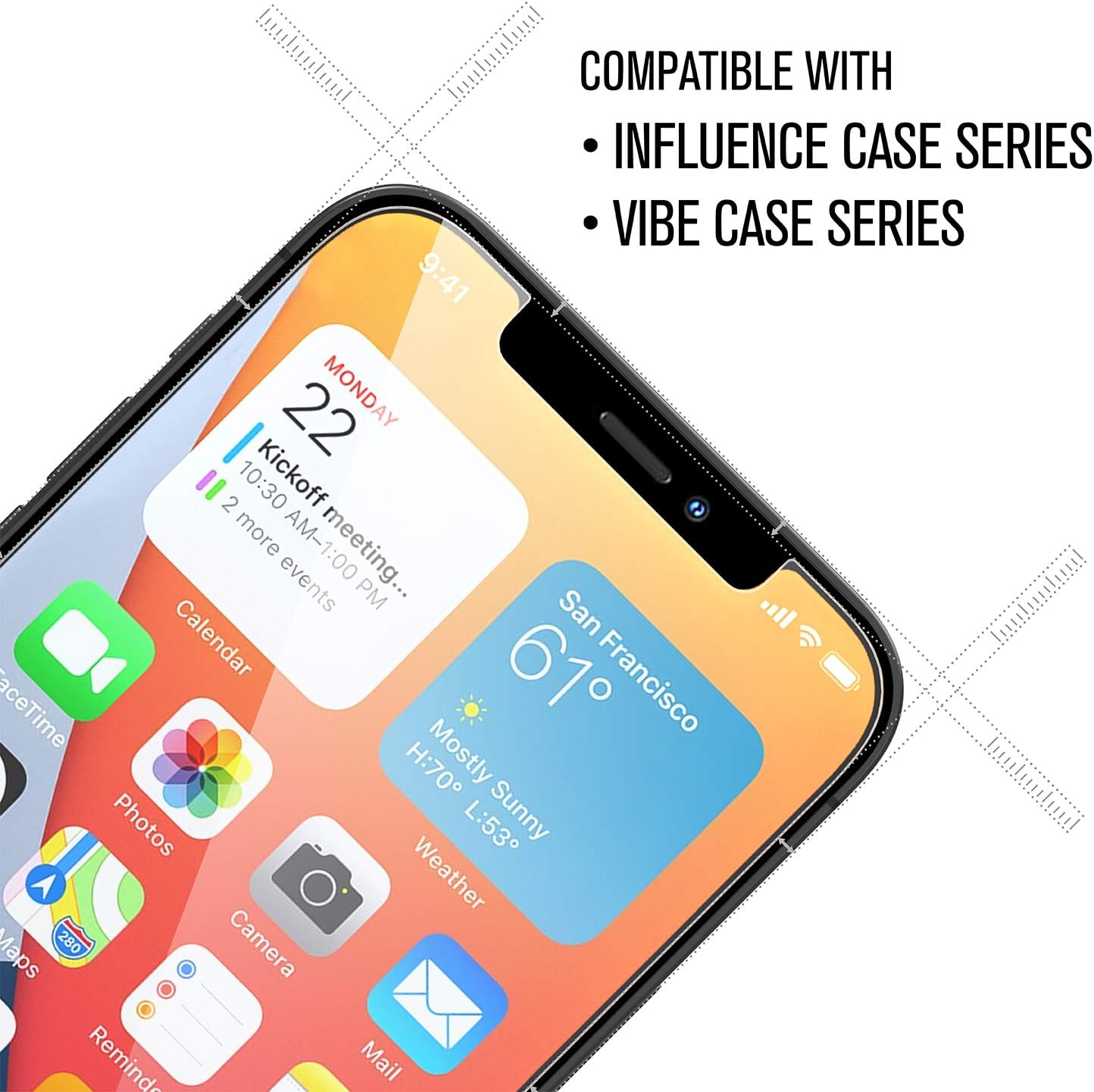 Catalyst Designed for iPhone 12/12 Pro Tempered Glass Screen Protector with Cleaning Pad, Shatter Proof - Image 5