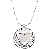 Silpada 'Lighthearted' Natural Mother-of-Pearl Heart Pendant Necklace in Sterling Silver, 18" + 2"