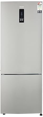 Haier 345 L 3 Star Frost Free Double Door Refrigerator(HRB-3654PSS, Stainless Steel, Bottom Freezer)