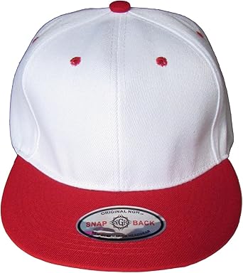 Red and white snapback hat Clearance