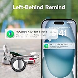 QCOQ Air Tracker Tags-4 Pack Black | Bluetooth