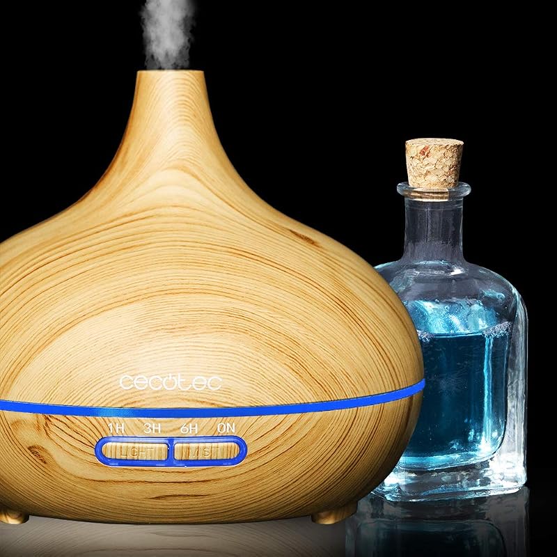 Humidificador Ultrasónico y Difusor de Aromas con Temporizador Pure Aroma 300 Yang. 10 W, 300 ml, Temporizador hasta 6 Horas, 7 Colores LED, Función Aromaterapia, Ultrasilencioso