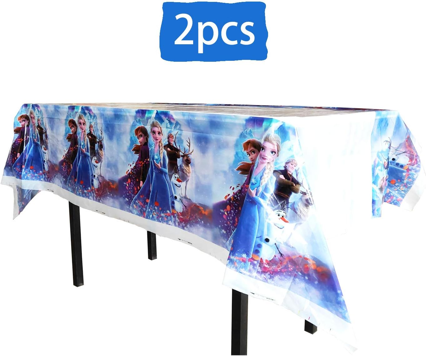 DAWEI 2pcs THE frozens Themed Birthday Party Decorations – Disposable Plastic Tablecloth | 70.8 x 42.5”, Disposable Table Cover |girl's Party Supplies for Kids