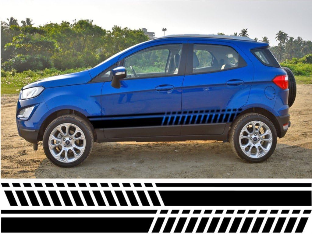 Neographic ECOSPORT SIDE STICKER GRAPHIC DECAL STRIPES (Chrome Silver)