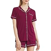 netdraw Women's Bamboo Viscose Pajama Sets Button Down Ultra Soft Comfy Cooling Lounge Sleepwear Pjs