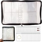 HSLFUAI Transparent Travel Jewelry Organizer Book – Portable Jewelry Storage Case with Clear Pouches for Necklaces, Rings, Earrings – Compact Jewelry Holder for Women and Travel