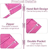 Heyu-Lotus 2 Packs Wet Bag Purple Rose Red Waterproof Double Zipper Pockets view 3