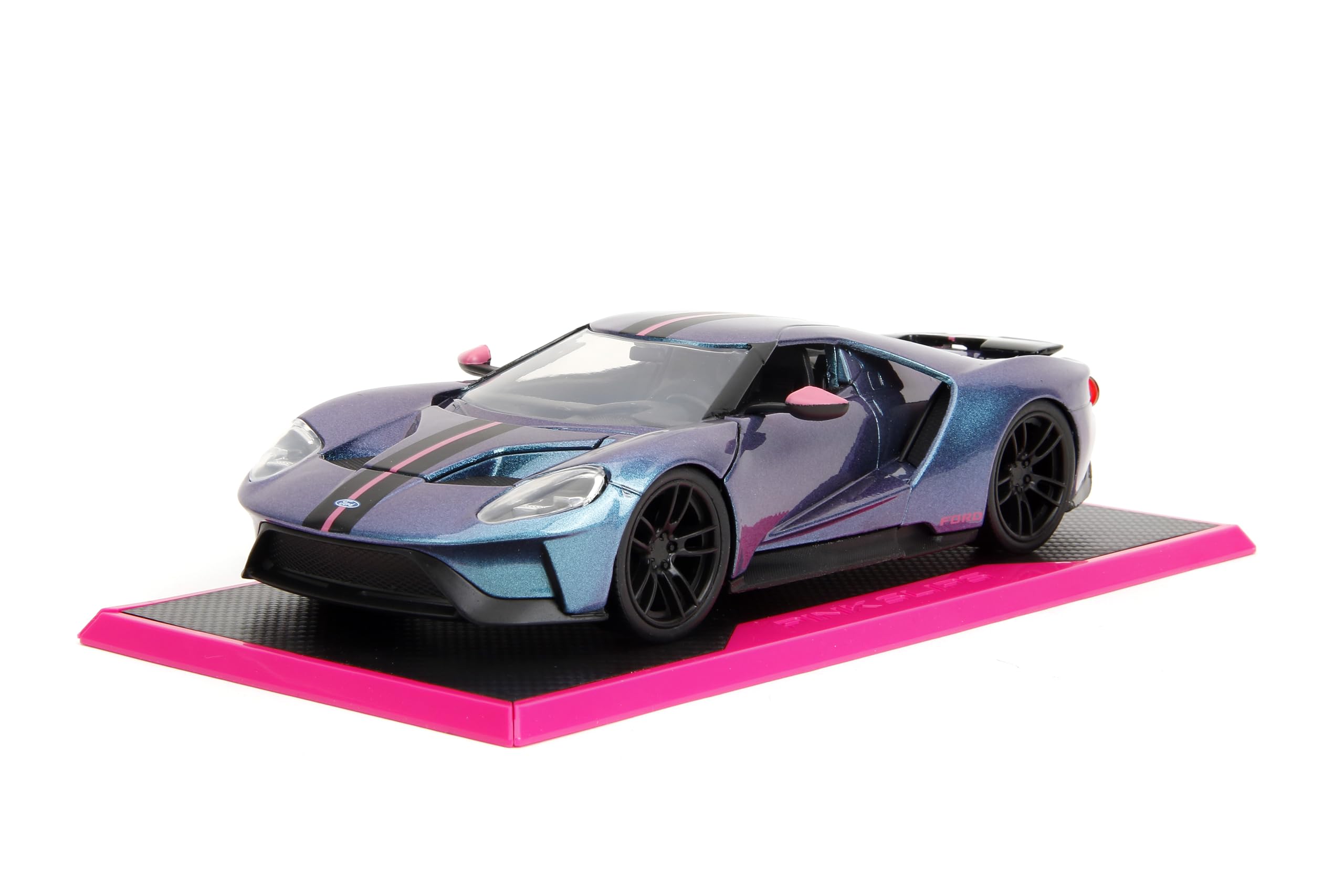 Jada Pink Slips 1:24 W7 2017 Ford GT Die-Cast Car, Toys for Kids and Adults (Metallic Purple/Blue)