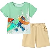 ZOEREA Toddler Boy Clothes Kids Summer Short Sleeve T-Shirt and Shorts Outfit 2 Piece Sweatsuit Clothing Set 2-7T
