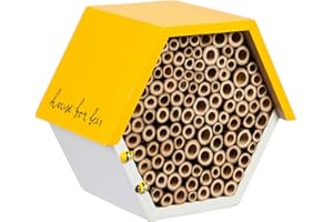 Evergreen Garden Busy Bee Hexagonal House - 8 x 4 x 7 Inches Eco Friendly Insect Habitat for Outdoor Garden or Yard