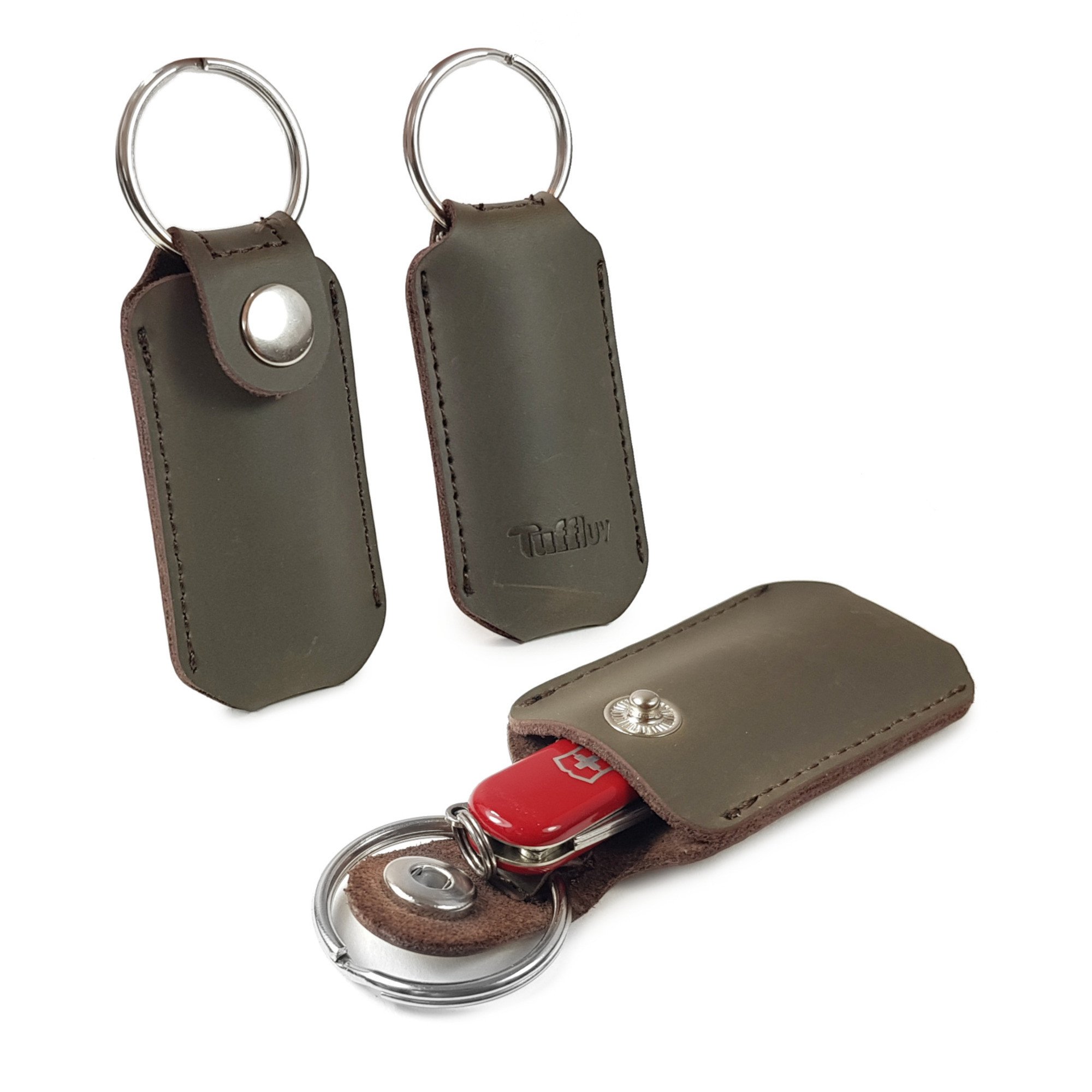 TUFF LUV Leatherette Case with Pocket Clip & Keyring [Compatible With Victorinox Classic SD Multi-Tools]