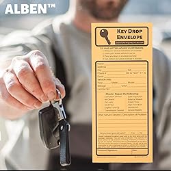 100 Key Drop Off Envelopes for After Hours – Auto