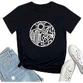 ROSEPARK Women Cute Graphic T-Shirts Summer Tees