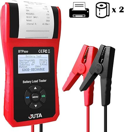 Amazon Juta Btp500 車用バッテリーロードテスター 12v 24v クランキング充電システムアナライザー プリンター付き バッテリーチェッカー 車 バイク