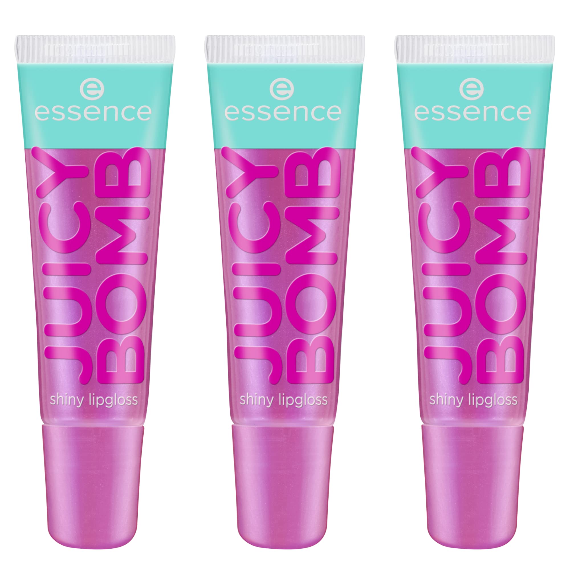 essence Juicy Bomb Shiny Lip Gloss No. 105, Multicoloured, Shiny, Radiant Fresh, Shimmering, Vegan, Alcohol-Free, Paraben-Free, No Microplastic Particles, Pack of 3 (3 x 10 ml)