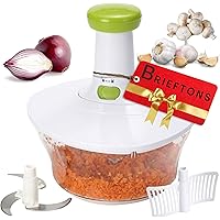 Brieftons Express Manual Food Chopper: 6.8-Cup, Hand Chopper Vegetable Cutter to Chop Veggies, Fruits, Herbs, Garlic Onion Ch