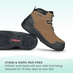 Orthofeet Men's Orthopedic Brown Leather Granite