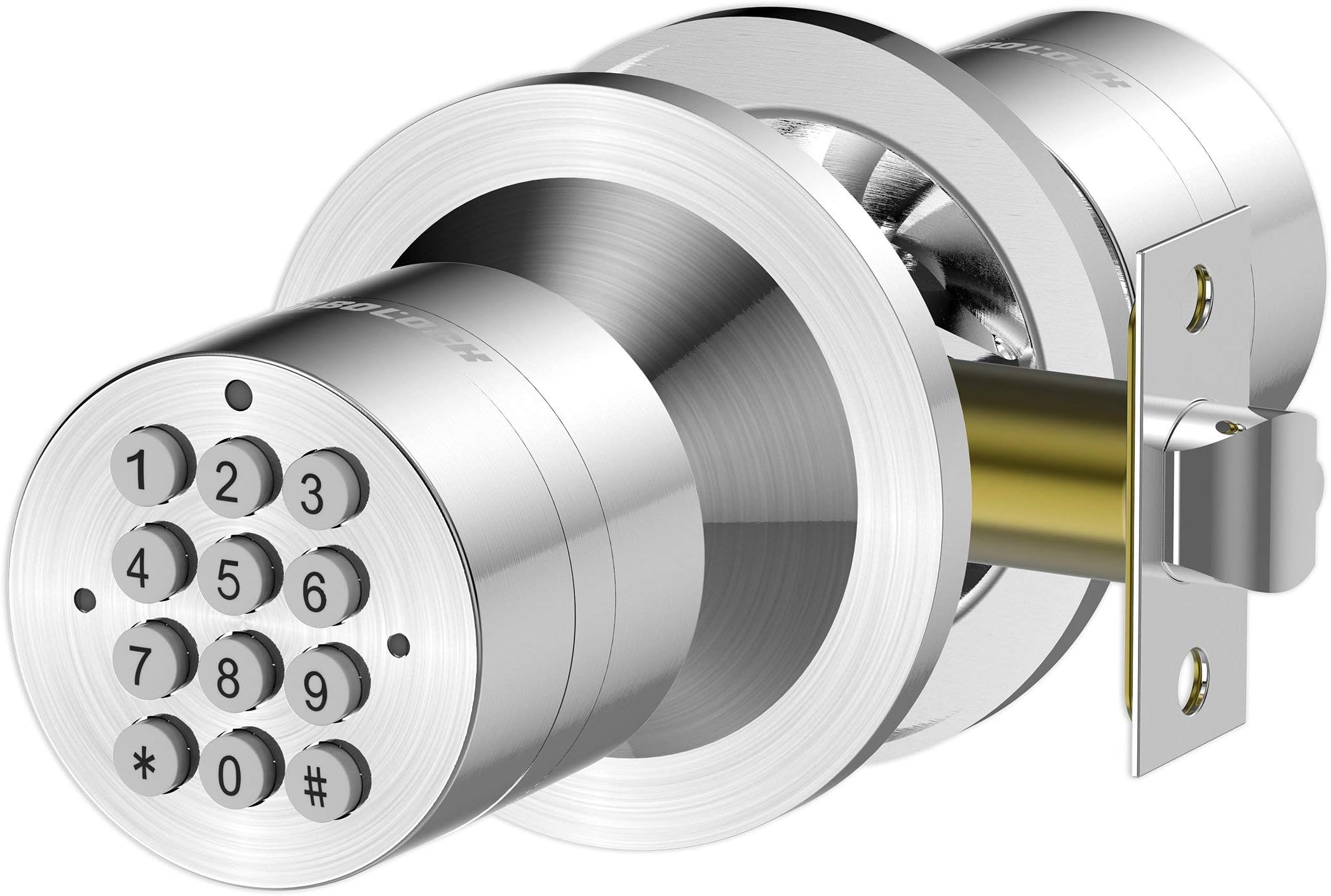 Advanced Security TurboLock Keyless Smart Lock Keypad – with Automatic Locking, Battery Backup & Easy Installation (No Bluetooth, Stainless Steel) (Renewed)