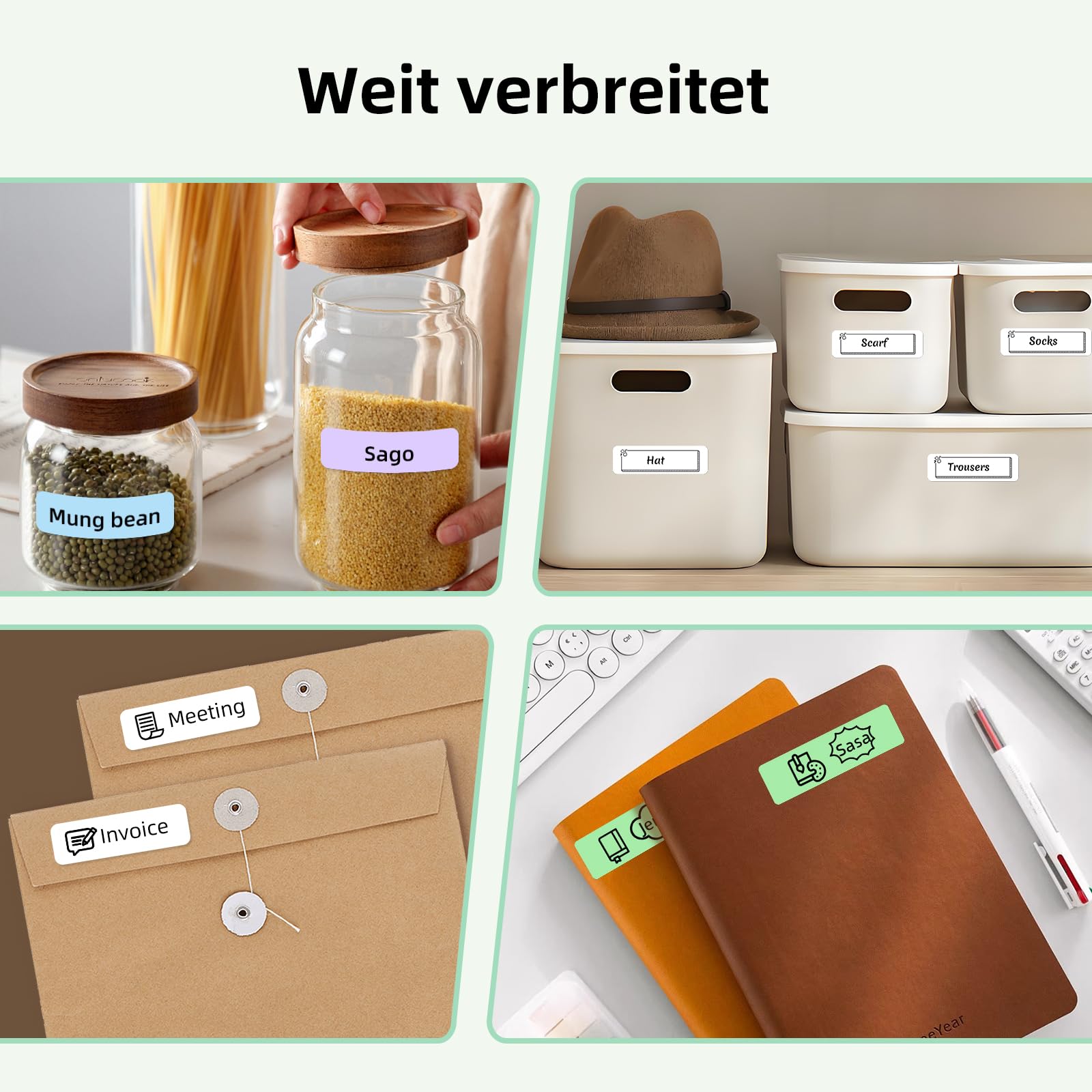 ORGSTA S001 Etikettendrucker Selbstklebend Etikettiergerät Bluetooth 2000 mAh Etikettiermaschinen Beschriftungsgerät Ettikettiergeraet Label Printer Sticker Maker Weihnachten 8