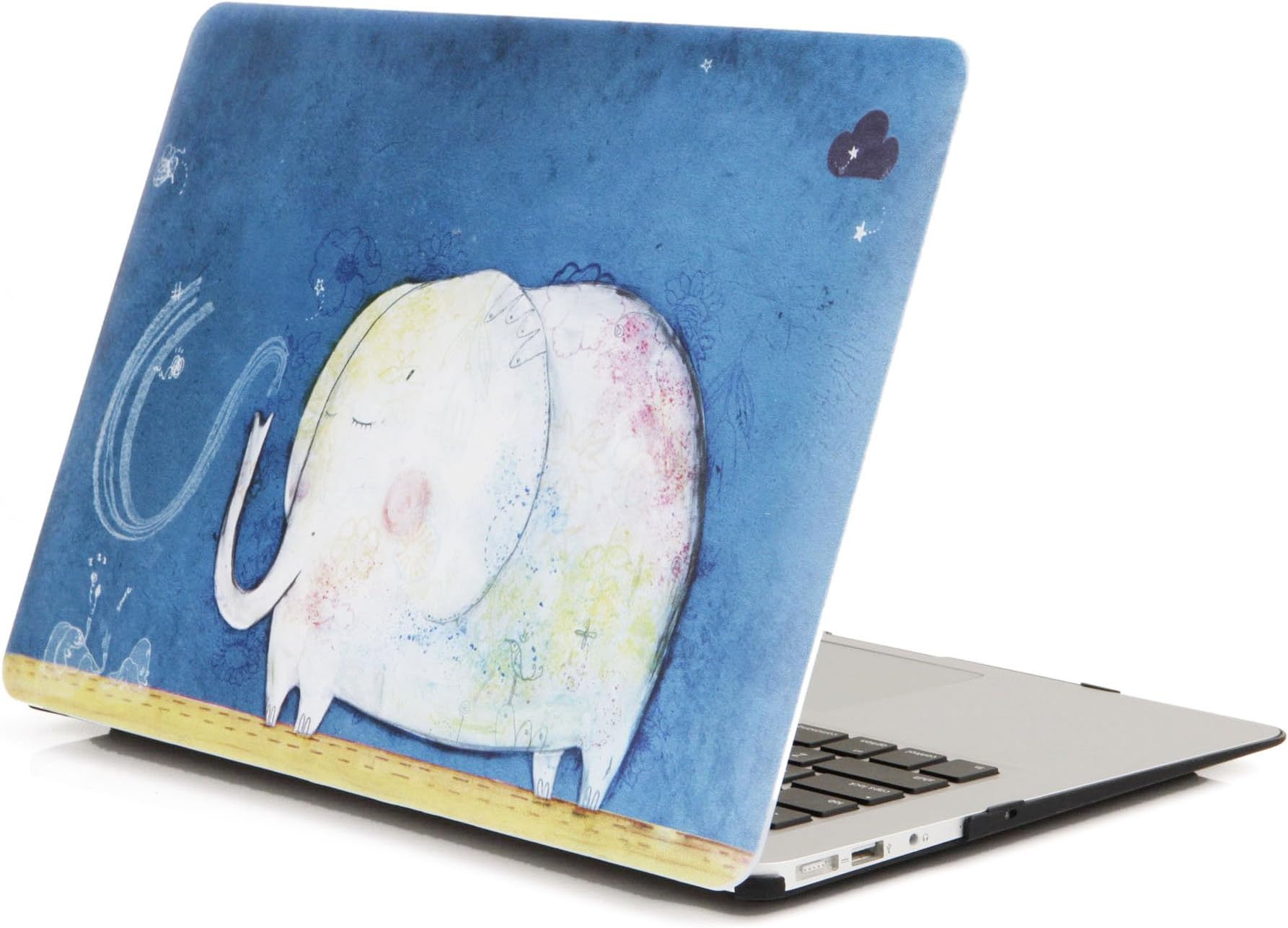 YMIX Plastic Cover Snap on Hard Protective Case for 2016 Pro 15" with Touch Bar (A1707) , 01 Cute Elephant