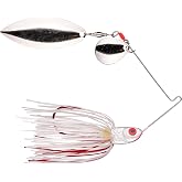 Strike King Bleeding Bait Spinnerbait Fishing Lure, Bleeding Red Accent Skirt