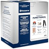 Husqvarna Functional Protective Power Kit with Chainsaw Chaps, Suspenders, Safety Gloves, Protective Glasses with Lanyard and Forest Helmet, Chainsaw Safety Equipment for Landowners
