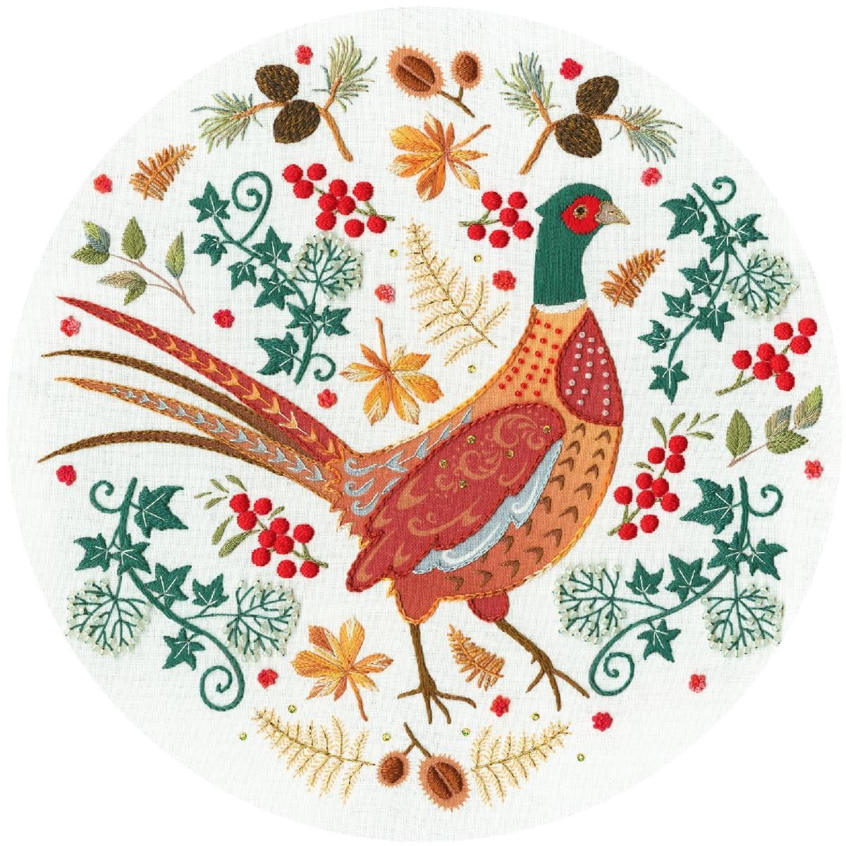 Bothy Threads Embroidery Kit - Folk Pheasant