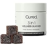 Cured 3 in 1 - Pure Himalayan Shilajit Gummies for Men & Women | Sea Moss Ashwagandha, & Manuka Honey Organic with 85+ Trace Minerals | All-Natural & 100% Vegan | Non-GMO | Made in America