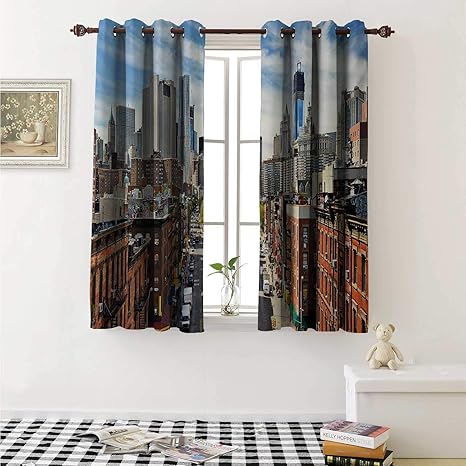 Amazon Com Shenglv City Waterproof Window Curtain Lower Manhattan