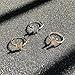 METTU Double T Adjustable Ring,Copper Plated Silver Open Ring for Girls