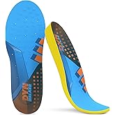 DynWalker Plantar Fasciitis Support Insoles Absorb Shocks Shoe Inserts Memory Foam Arch Support Cushioned Gel for Work Running Plantar Protectors for Sneaker Walking 1 Set M