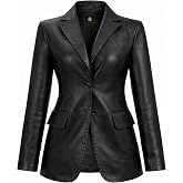 Rauly Women&rsquo;s Black Genuine Leather Blazer Coat &ndash; Tailored Brown Leather Jacket Women