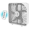 Aspen Box Fan 20 Inch with remote control Small Box Fans, Home Window Box Fans 3 Speed Quiet Most Powerful Window Fans for Home Bedroom Square Fan