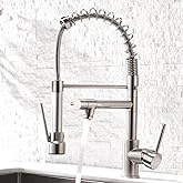 AIMADI Contemporary Kitchen Sink Faucet,Single Handle Stainless Steel Kitchen Faucets with Pull Down Sprayer,Brushed Nickel