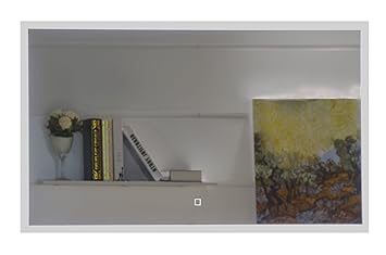 Dr. Fleischmann Badspiegel LED Spiegel GS042 mit Beleuchtung durch satinierte Lichtflächen Badezimmerspiegel mit Touch-Schalt