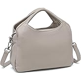 KOGTLA Genuine Leather Purses for Women with Detachable Satchel Strap, Ladies Handbags, Tote Hobo Bags