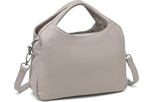 KOGTLA Genuine Leather Purses for Women, Tote Handbags with Detachable Satchel Strap, Crossbody Shoulder Top-Handle Bags