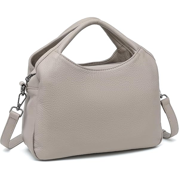 Genuine Leather Crossbody Bag For Women - Top Handle Tote Satchel Purse With Multiple Pockets