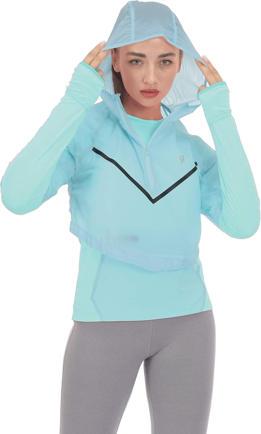 Little Donkey Andy Women's 2 in 1 UPF 50+ Stretch Hoodie with Long Sleeve, Quick Dry Fishing Hiking Shirt, Packable : Clothing