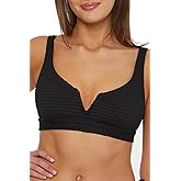 ISABELLA ROSE Women's Maza V-Wire Bralette Bikini Top, Adjustable, Tie Back, Swimwear Separates