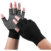 Hariendny Lightweight Men and Women Half-Finger Slip Breathable Fingerless Work Gloves, Fingerless Work Gloves for Climbing, Cycling Thin Gloves, Gym, Training, Workout, Weight Lifting Outdoor