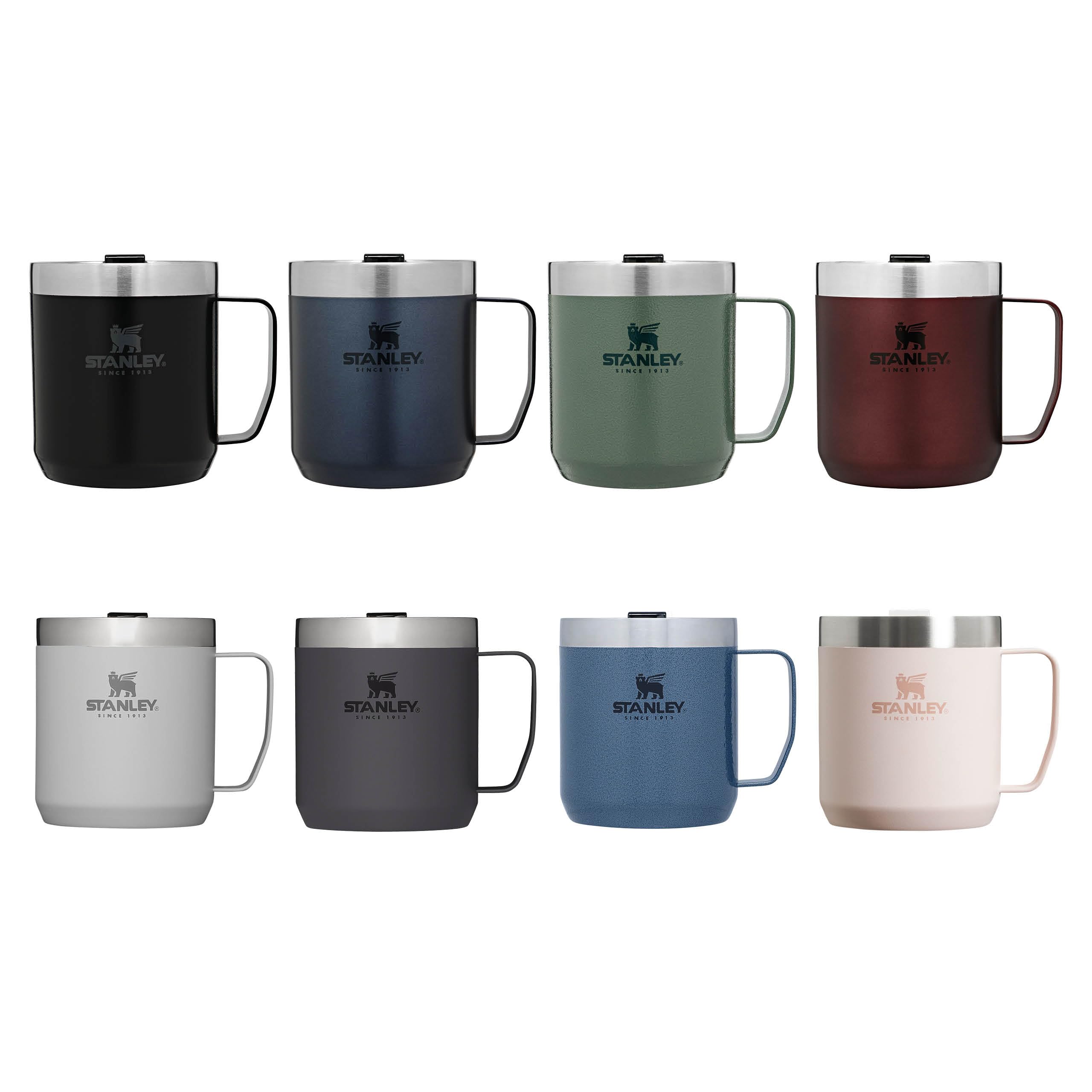 Stanley Classic Legendary Camp Travel Mug 0.35L - Keeps 1.5 Hours Hot - 3 Hours Cold - Dishwasher Safe - Stainless Steel Coffee Cup - BPA-Free - Rose Quartz