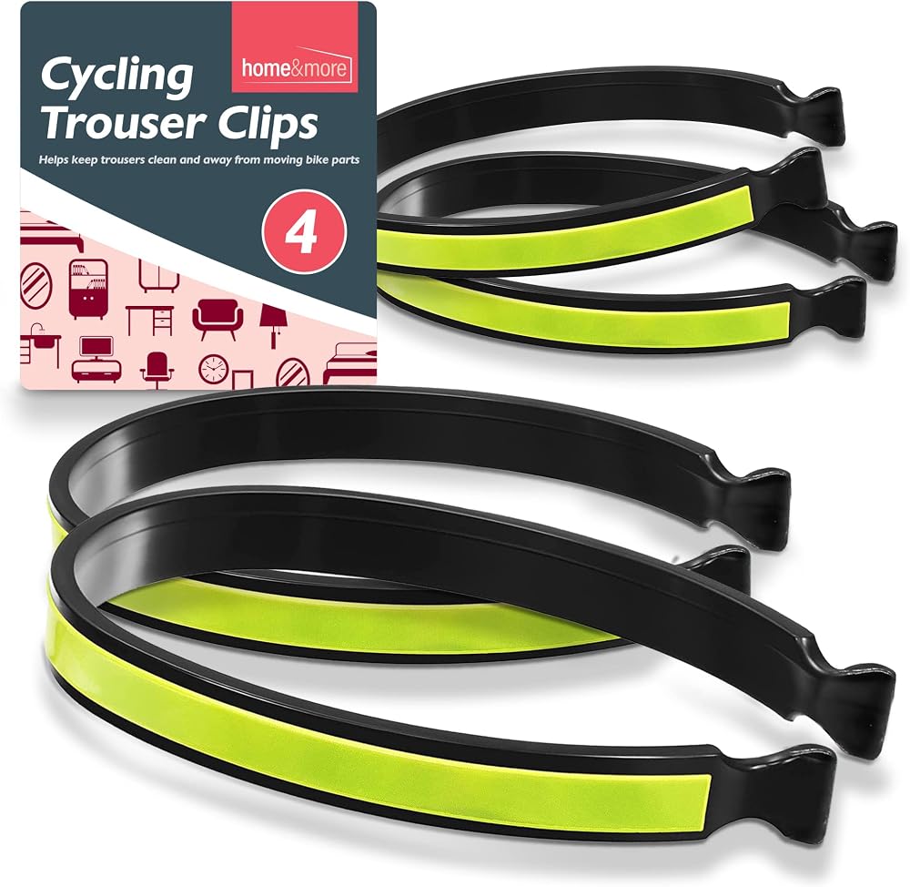 SOL 4pk Trouser Clips with 25cm Reflective Bands for Bicycle Visibility