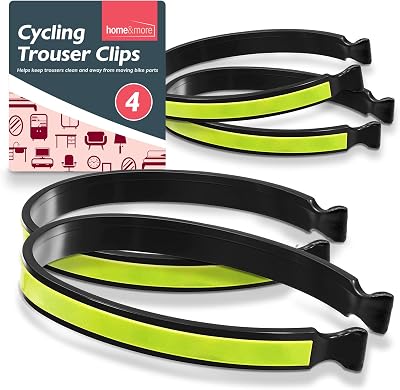 SOL 4pk Trouser Clips with 25cm Reflective Bands for Bicycle Visibility