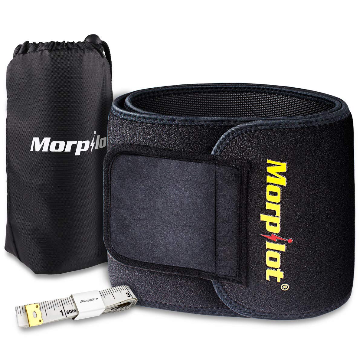 morpilot Fascia Addominale Dimagrante Regolabile per Uomo e Donna Cintura Dimagrante Snellente per Sport, Fitness, Dimagrire - Nero