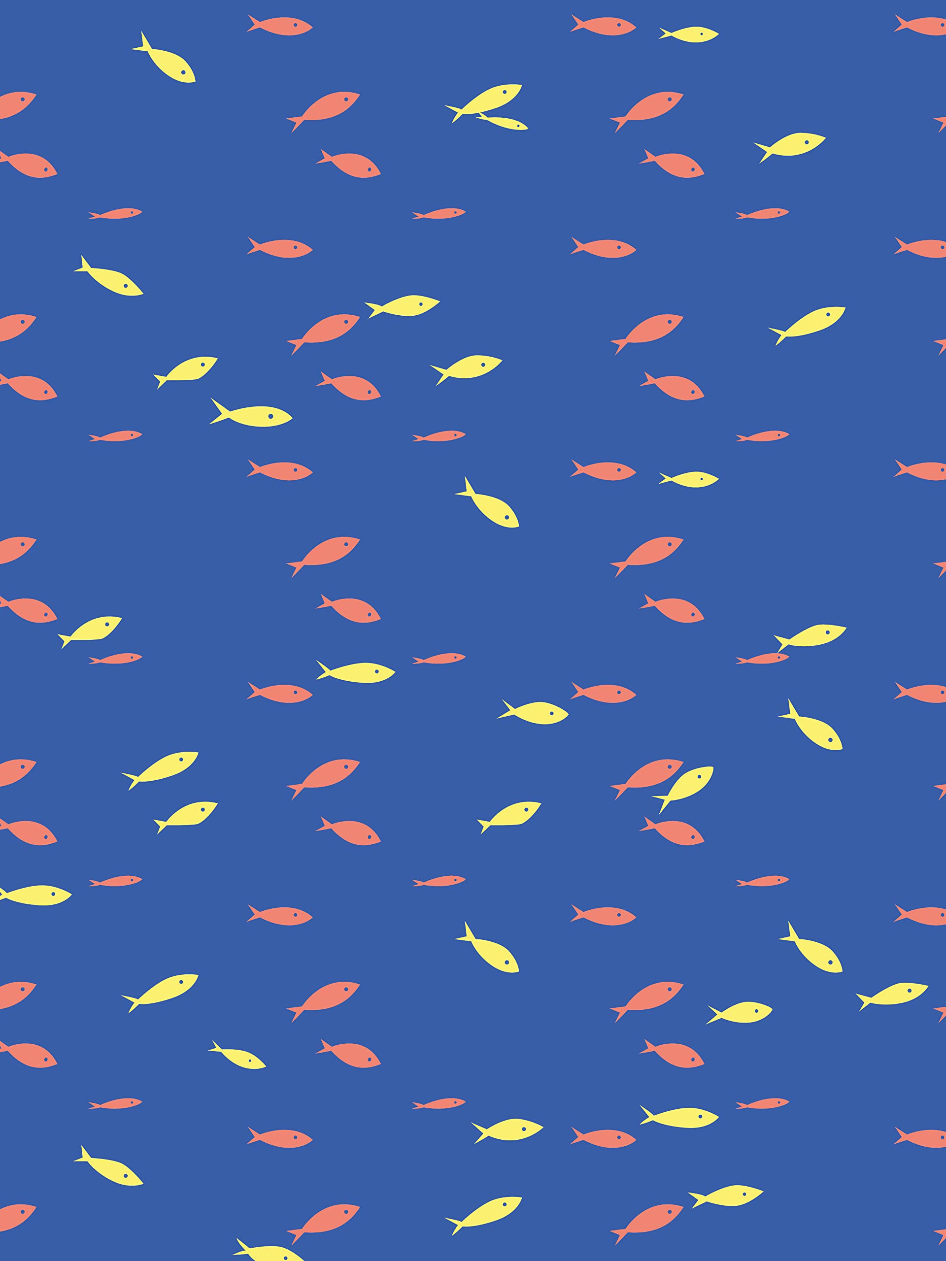 Décopatch FDA883C - A pocket of 20 paper sheets - Printed patterns, fluorescent effect fish - 30x40 cm